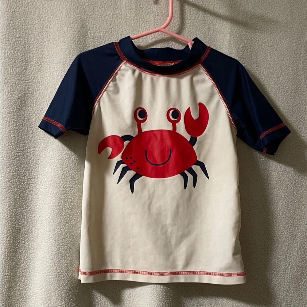 Carter's Red and Navy Crab Rashguard